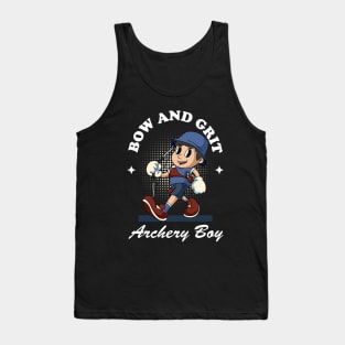 Archery Boy Retro Mascot Tank Top